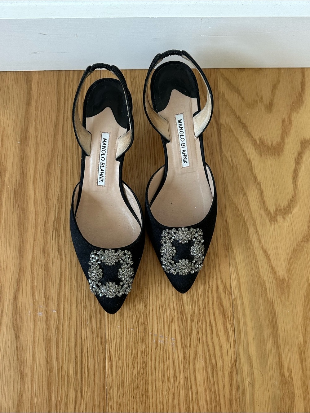 Manolo Blahnik Black Slingbacks